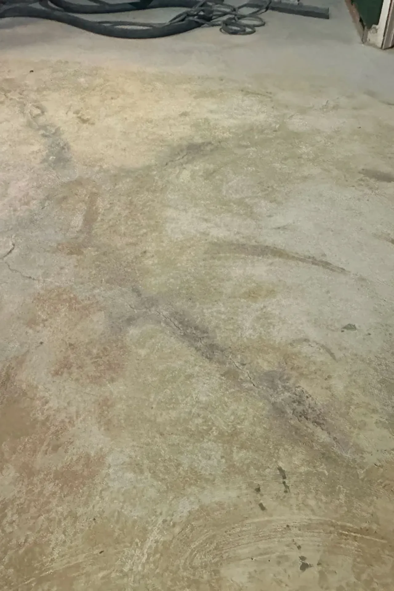 Projet de béton poli avant